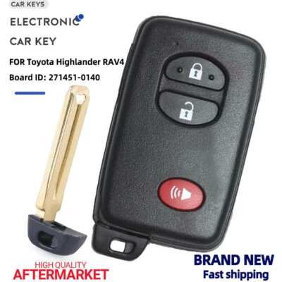 Mando a distancia inteligente para Toyota Highlander RAV4 LLAVERO HYQ14AAB placa 271451-0140 Foto 1 de 4