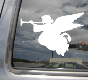 Angel with Trumpet - Seven Trumpets Car Bumper Window Vinyl Decal Sticker 08048 - Bild 1 von 1