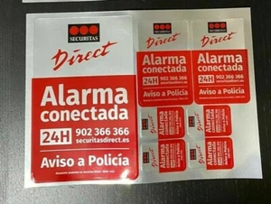 Stiker, Decal, Pegatinas Disuasorias de Alarma Securitas Direct. Modelo 2015 - Zdjęcie 1 z 6