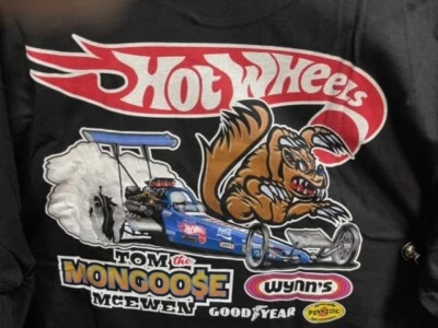 VRHTF NHRA" ESTILO DE COLECCIÓN "TOM THE MONGOOSE MCEWEN HOT WHEELS TOP FUEL DRAGSTER" XL Foto 1 de 4