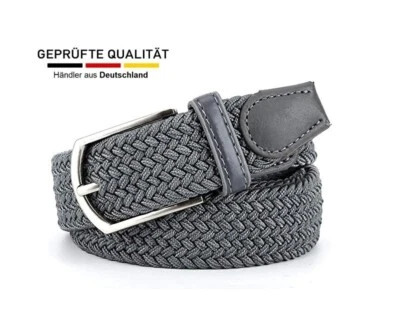BLITZ COLLECTION Elastischer Gürtel 105 dehnbar bis 120 cm Herren-und Damengürtel Metallschnalle