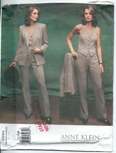 Vogue Designer Sewing Pattern 2694, Anne Klein Jacket, Vest & Pants, S 12-16, FF - Picture 1 of 3