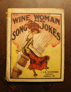 Folleto de bolsillo Wine Woman Song and Jokes No.35 1912 - Imagen 1 de 1