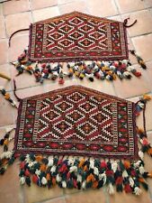 Pair of original turkoman dated 1964 asmalyk carpet / pile rug