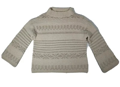 POLO RALPH LAUREN Lambswool Silk Alpaca Wool Ribbed CHUNKY COZY Sweater Womens S - Image 1 of 4