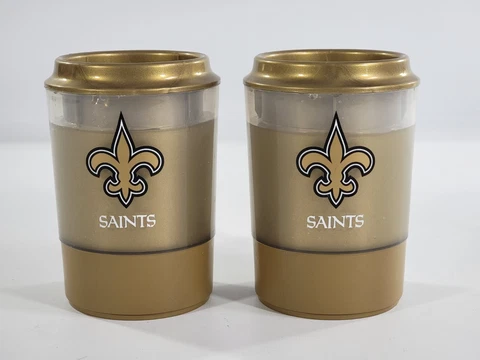 2 - New Orleans Saints NFL Football Freezer Cozies Koozies Can Coolers EUC Cover