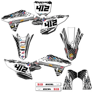 2021-2023 CRF 450 R MERICA Grey Senge Graphics Kit Compatible with Honda - Picture 1 of 10