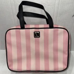 VICTORIA’S SECRET Firma Rayas Todo Colgante Viaje Maquillaje Estuche Bolso - Imagen 1 de 7