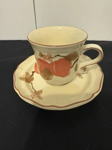 Mikasa Heritage Peach Blush Cup And Saucer. Set Of Four. - Picture 1 of 3