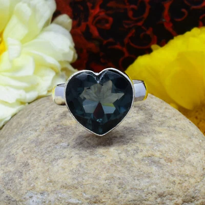 Bezaubernde Schwarz Spinell Edelstein 925 Sterlingsilber Handmade Ring All Größe - Bild 1 von 3