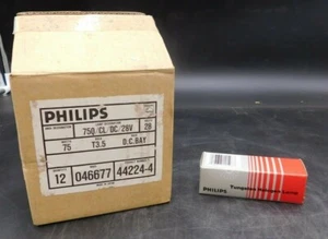 Philips 75W T3.5 28V Lamp Light Bulb 75Q/CL/DC/28V - New Old Stock NOS - Picture 1 of 7