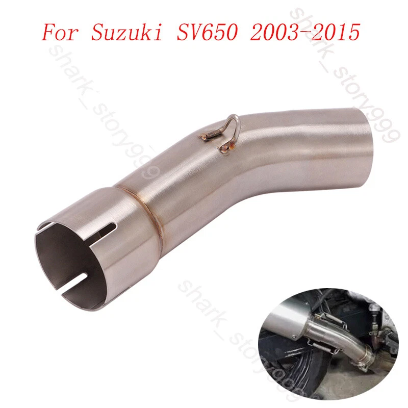 For Suzuki SV650 2003-2015 Motorcycle Exhaust Mid Link Pipe 51mm Muffler Escape - Image 1 of 4