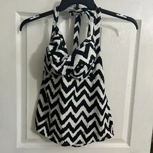 CATALINA WOMENS BLACK&WHITE SWIMSUIT TOP / XL 16 - Picture 1 of 5