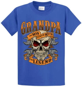 GRANDPA THE LEGEND T-Shirt Baumwolle bedruckt normale und große und große Größen - Bild 1 von 6