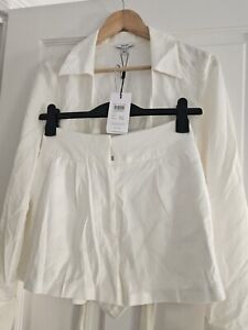 Reiss Linen Co-ord Crop Wrap Shirt And Matching Shorts Size 8 BNWT RRP £156