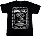 Run DMC - Rock and Rule Whiskey Label Adult T-Shirt - Hip hop music, Rap rock