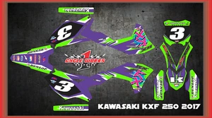 2017 KAWASAKI KX250 KX 250F CUSTOM GRAPHIC KITS RETRO - Bild 1 von 1