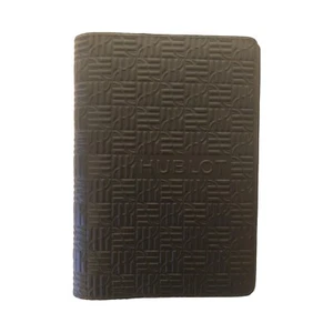 Billetera con soporte para tarjetas Hublot de cuero negro - Imagen 1 de 6