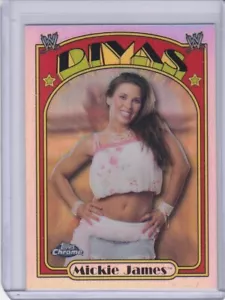 MICKIE JAMES (Rare! *REFRACTOR*) 2007 Topps WWE Heritage II CHROME Diva Card #58 - Picture 1 of 2