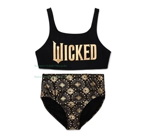 Wicked Girls Swimsuit Size 4 - 12 Tankini Bikini Swim 2 Piece Set Movie Musical - Picture 1 of 3