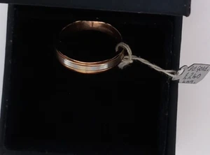 9ct Multi Tone Gold Ring   N  Ex Shop Display  Brand New   Ret £240 - Picture 1 of 5