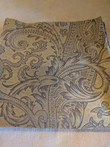 CUDDLEDOWN 1 EURO SHAM 100% COTTON GOLD/BRONZE BLACK PAISLEY ITALY NWOT - Picture 1 of 5