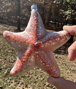 Seestern Glas Ornament Ozean Maritim Strand Meerjungfrau Insel Fisch Riff Koralle - Bild 1 von 7