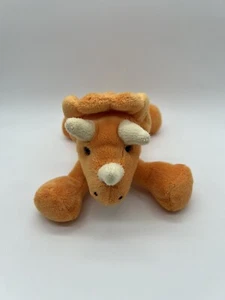 Wild Republic orange Triceratops Handpuppe Dinosaurier Plüschtier Stofftier 7 Zoll - Bild 1 von 9