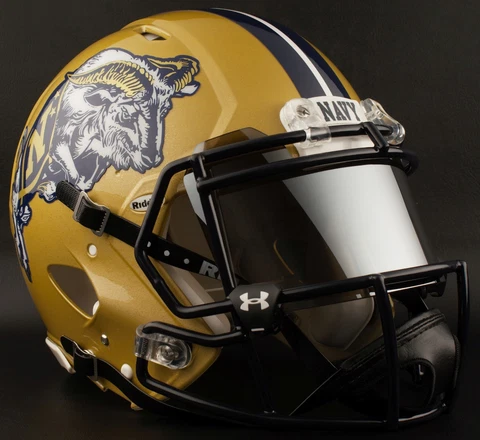 NAVY MIDSHIPMEN NCAA Gameday REPLICA Football Helmet w/ UNDER ARMOUR Eye Shield Cover