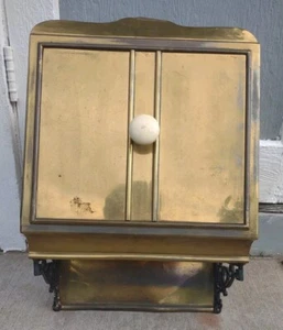 Antique railway Resturant Pullman Brass Edwardian kitchen Wall cabinet 1900s - Picture 1 of 13