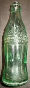Vintage GLOVERSVILLE NY COCA-COLA FLASCHE 6 Unzen grünes Glas Cola Pop Soda New York - Bild 1 von 9