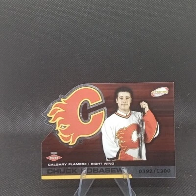 2002-03 ATOMIC CHUCK KOBASEW RC PACIFIC ROOKIE SP /1300 #104 FLAMES - Image 1 of 2