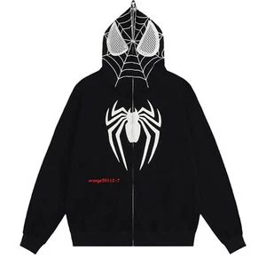 Spiderman Hoodies Mantel Unisex Full Zip Spider Kapuzen Sweats Jacke Sweatshirt - Bild 1 von 10