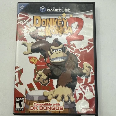 Donkey Konga 2 (Nintendo GameCube, 2005) Completo con Insertos Manual Probados Foto 1 de 3