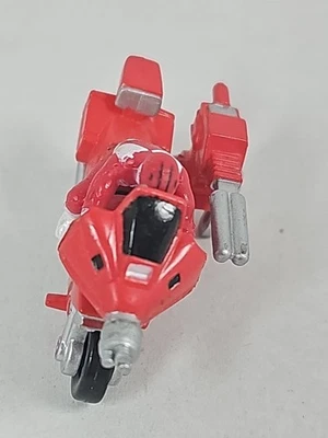 Small Micro Machine Power Rangers Tyrannosaurus  Motorcycle & Rider in Red - Image 1 of 4