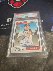 2023 Topps Heritage Riley Greene #ROA-RG Real One Autographs PSA 10 Low Pop - Picture 1 of 2