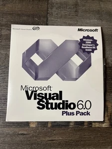 Microsoft Visual Studio 6.0 Plus Pack 4 Cds 1999 Windows 2000 - Picture 1 of 3