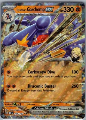 Cynthia's Garchomp ex 104/182 - Pokemon SV10: Destined Rivals - Double Rare (NM) - Image 1 of 2