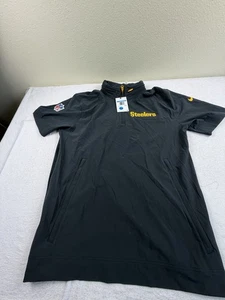Pittsburgh Steelers Nike On Field Herren Medium SS Performance schwarz 1/4-Reißverschluss $ 85 neu - Bild 1 von 10