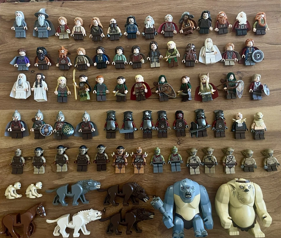 ГИГАНТСКИЙ LOTR и Хоббит LEGO минифигурки лот 84 РЕДКАЯ фигурки полное товарищество LOTR лот - Изображение 1 из 4