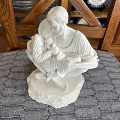 Escultura firmada por Timothy P. Schmalz 1999 Un momento tranquilo Virgen María Jesús José Foto 1 de 4