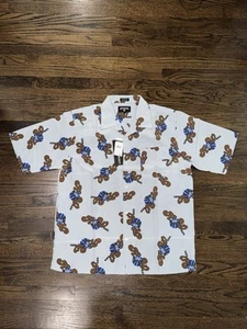 Vintage Rocawear Button Down Shirt Men’s L All Over Print 90s Y2K Hip Hop Jay Z - Picture 1 of 4