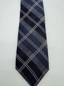Cravatta Brooks Brothers misto lana e seta made in USA design classico a quadri nuova con etichette - Foto 1 di 6