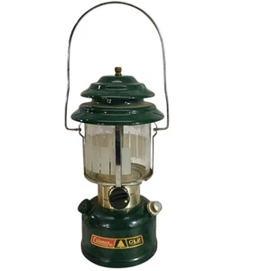 Vintage GREEN COLEMAN CL2 ADJUSTABLE LANTERN 1984 Double Mantle + GLOBE #288 USA - Picture 1 of 17