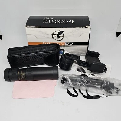 Monocular High Quality Telescope Zoom in Lens Tripod Phone Holder Bird Watching - Image 1 of 4