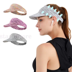 Sun Visor Elastic Sports Hat Tennis Golf Headband Cap Ladies Women Sun Vizor UK - Picture 1 of 12