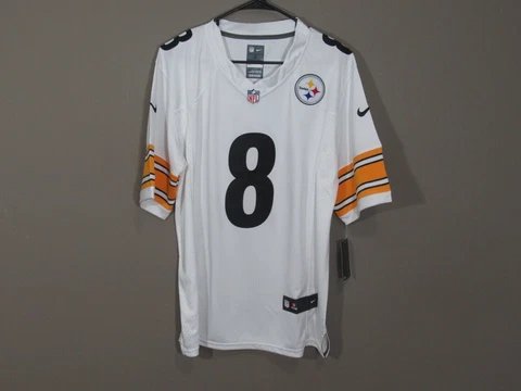 Kenny Pickett #8 Pittsburgh Steelers Men's onField Jersey White Cover