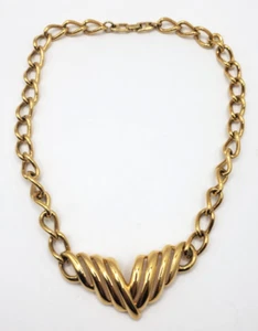 Vintage Napier Gold Tone Chain Necklace Beautiful - Picture 1 of 8
