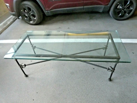 VINTAGE HOMMAGE TO GIACOMETTI SCULPTURAL IRON COFFEE TABLE Cover
