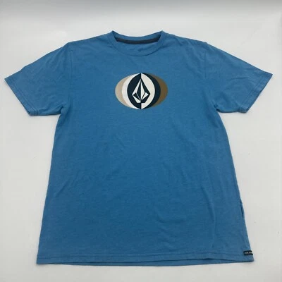 Volcom Modern Fit T-Shirt Women  XL Blue Solid Graphic Print Logo…#21500 - Image 1 of 4